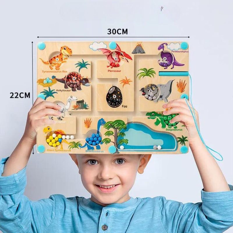 Educational Magnetic Dinosaur Maze - Learn Colors and Counting