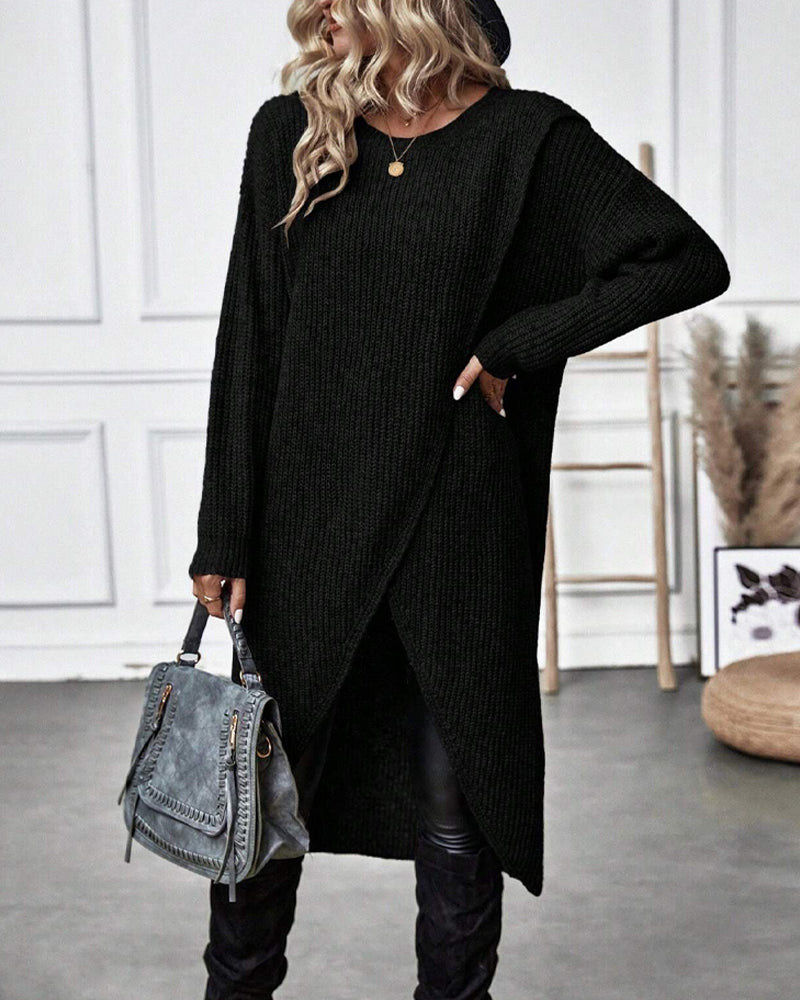 Lotte Asymmetric Knitted Dress – Elegant and Comfortable
