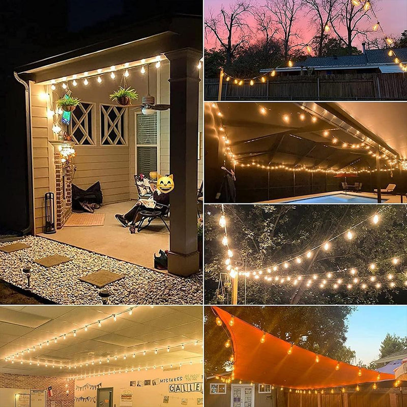SolarGlo Outdoor String Lights – Warm LED Edison-Style Design