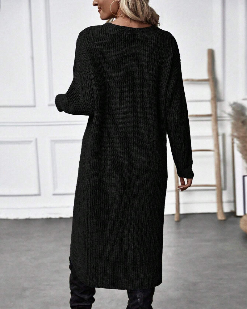 Lotte Asymmetric Knitted Dress – Elegant and Comfortable