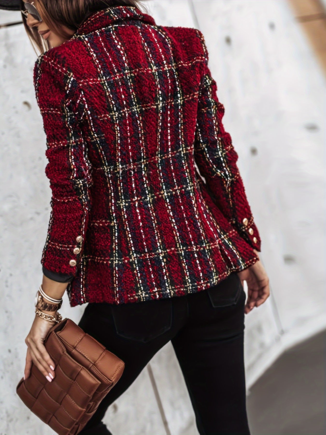 Femke's Stylish Plaid Blazer - Elegant for Every Season