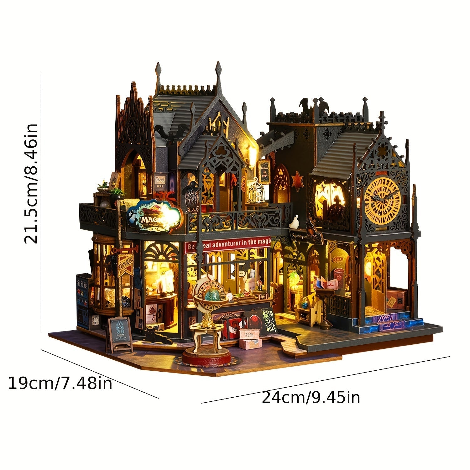 Enchanting Book House – 3D Wooden Puzzle with Magical Lighting