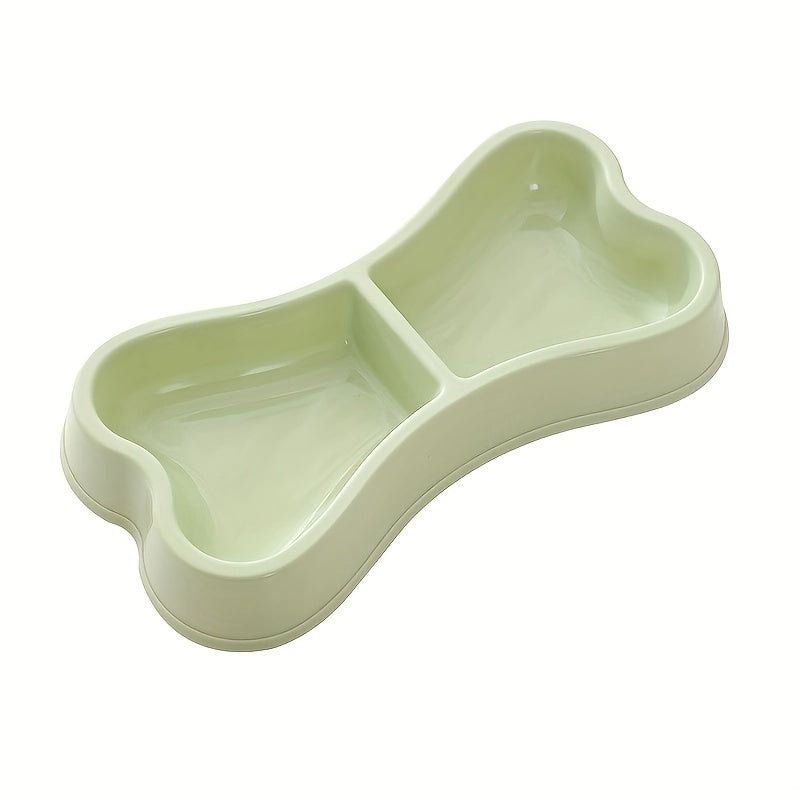Macaron Bone-Shaped Double Dog Bowl – Practical and Stylish Feeding for Your Dog