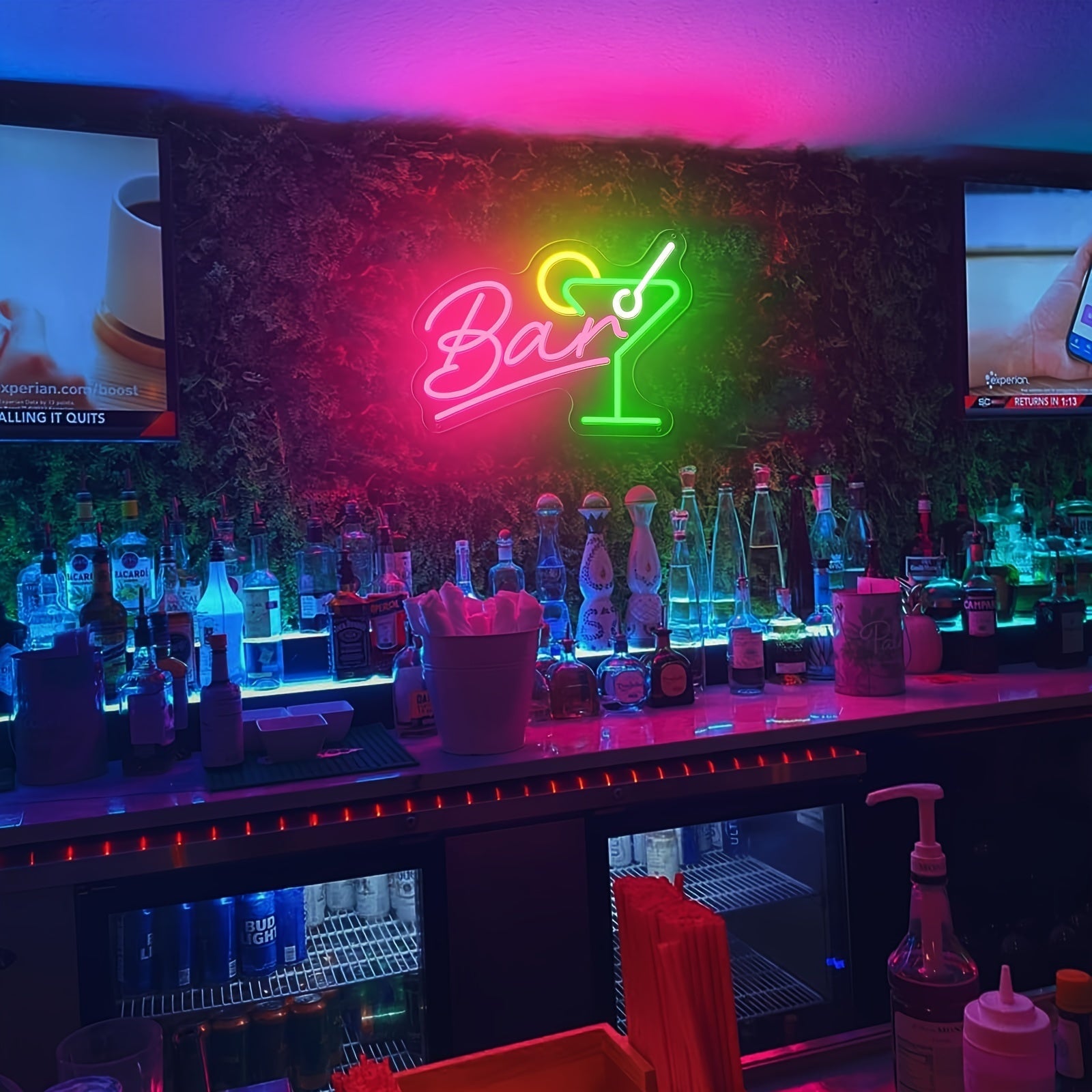 Dimmable LED Neon Bar Sign – USB Powered with Dimmer