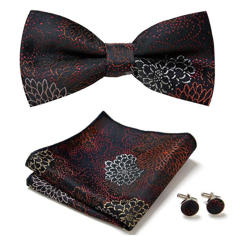 Elegant Bow Tie Set – Handcrafted with Matching Accessories