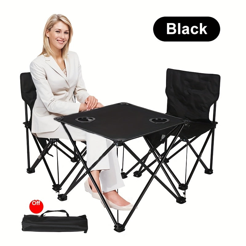 Foldable Outdoor Table & Chairs Set – Portable Camping & BBQ