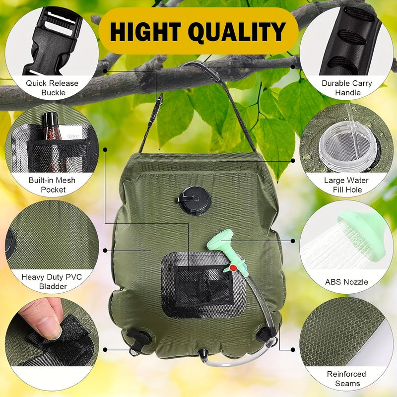 SunnyFlow Solar Shower Bag – Practical, Leakproof, and with Temperature Meter