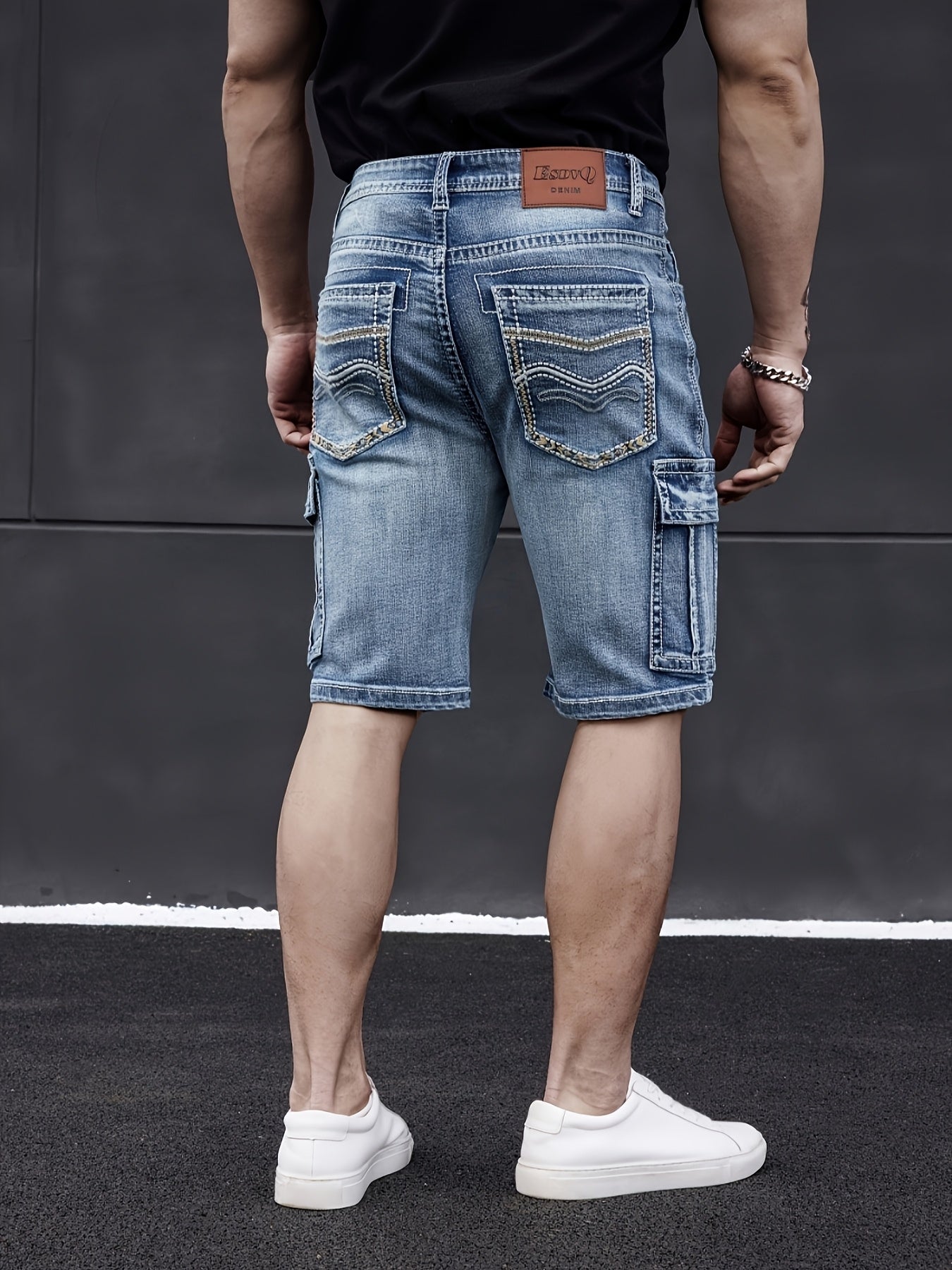 Men's Multi-Pocket Denim Shorts - Practical and Comfortable