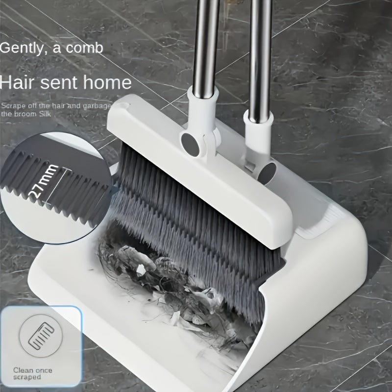 Foldable 3-in-1 Broom and Dustpan Set – Convenient Solution for Quick and Efficient Cleaning