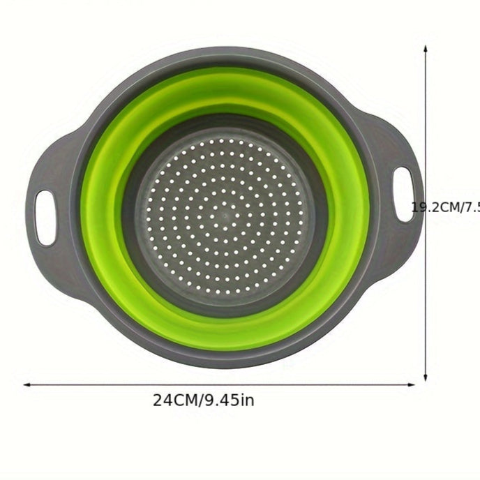 Collapsible Silicone Colander Set – Perfect for Pasta, Vegetables, and Fruit