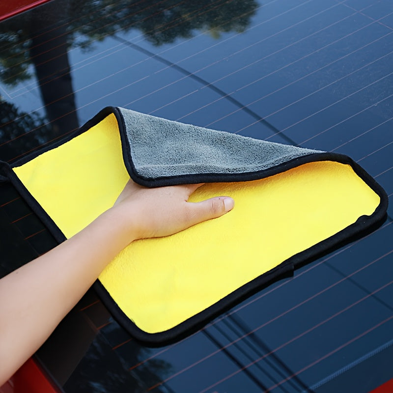 Double-Sided Coral Fleece Car Wash Towel – Soft and Absorbent for Shine
