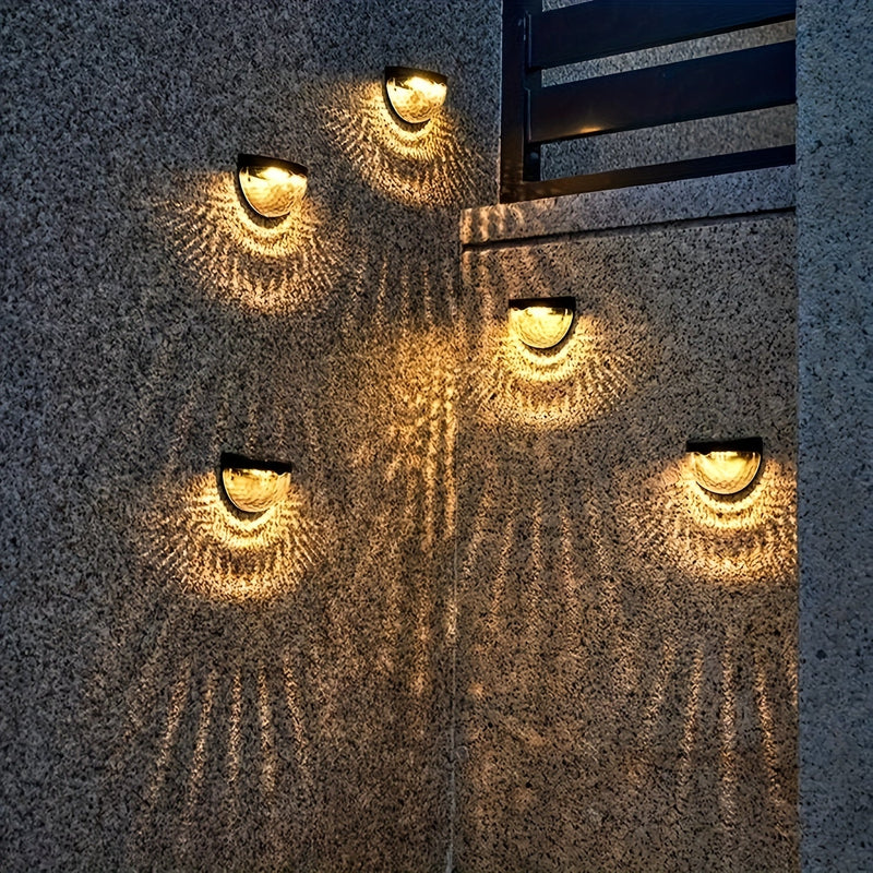 SolarGlow Semi-Round LED Fence Lighting – Elegant and Durable