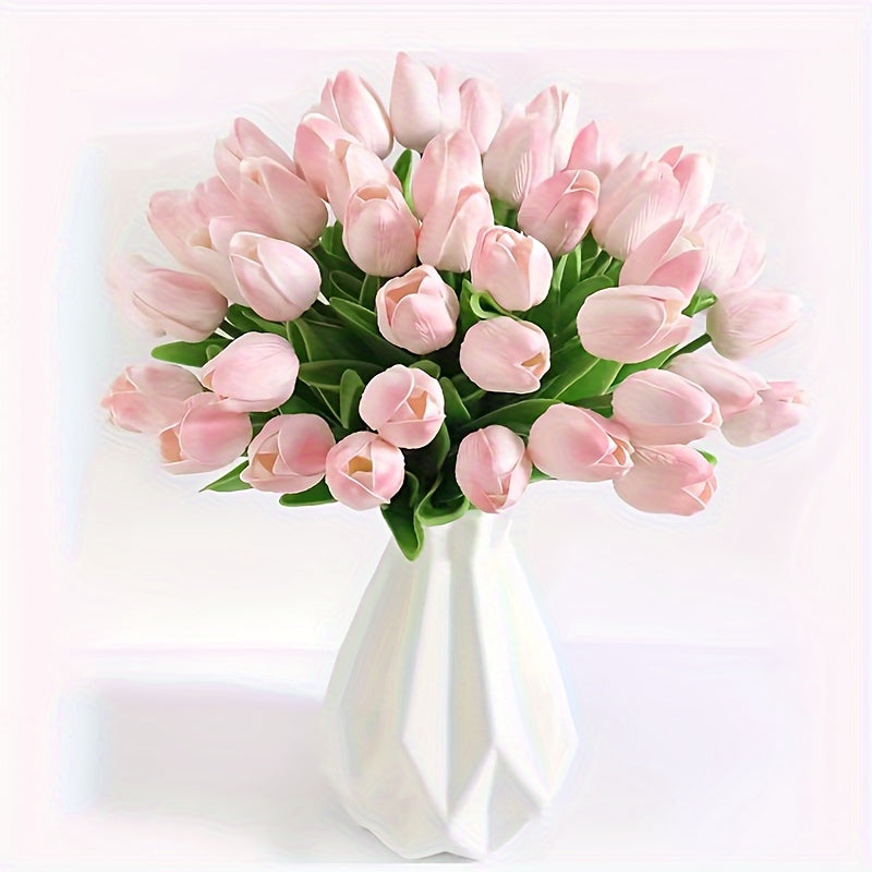 Set of 15 Realistic Art Tulips – Perfect for Weddings, Parties, and Home Decoration