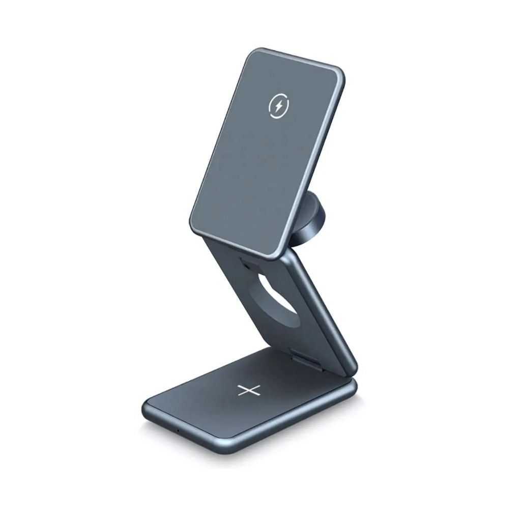 3-in-1 Foldable Wireless Charging Station – Travel-Friendly Charger for Apple Devices