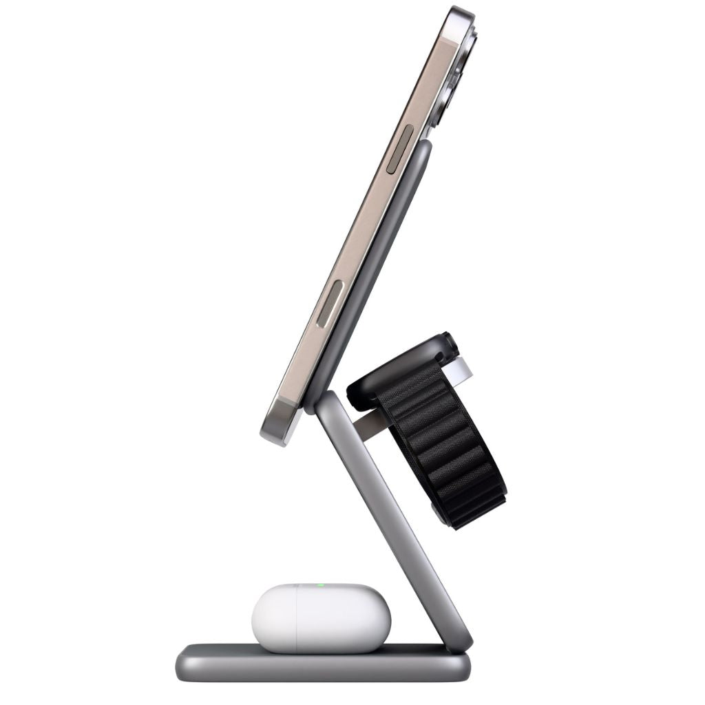 3-in-1 Foldable Wireless Charging Station – Travel-Friendly Charger for Apple Devices