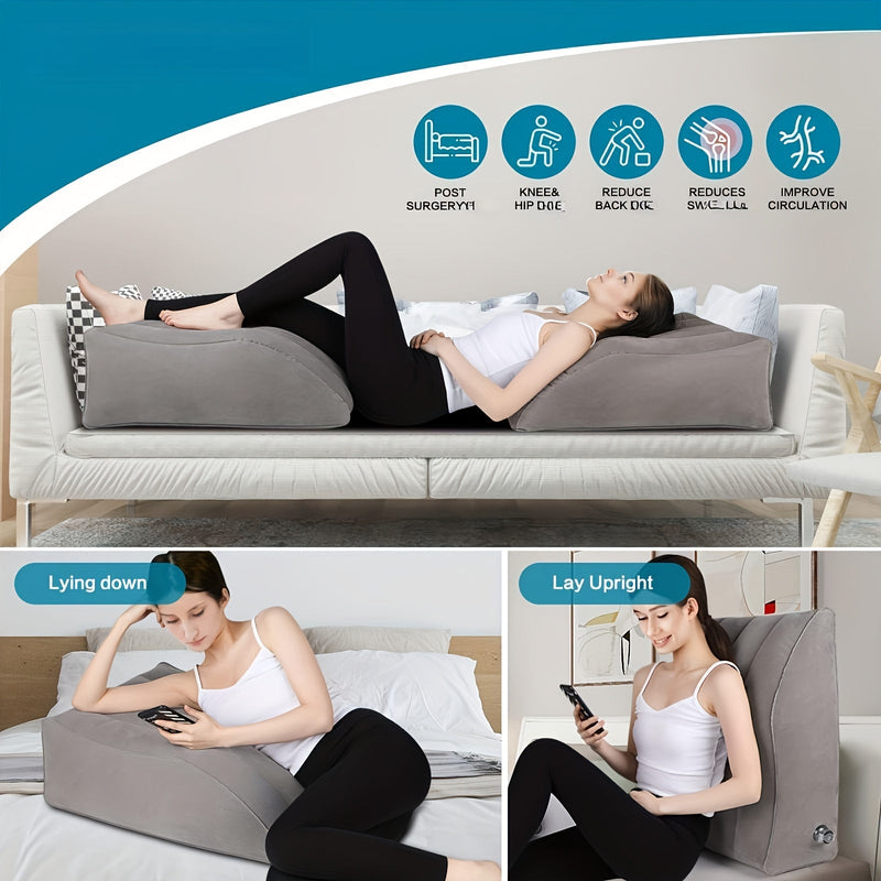 Inflatable Leg Elevation Pillow - For Improved Blood Circulation, Ideal for Sleeping