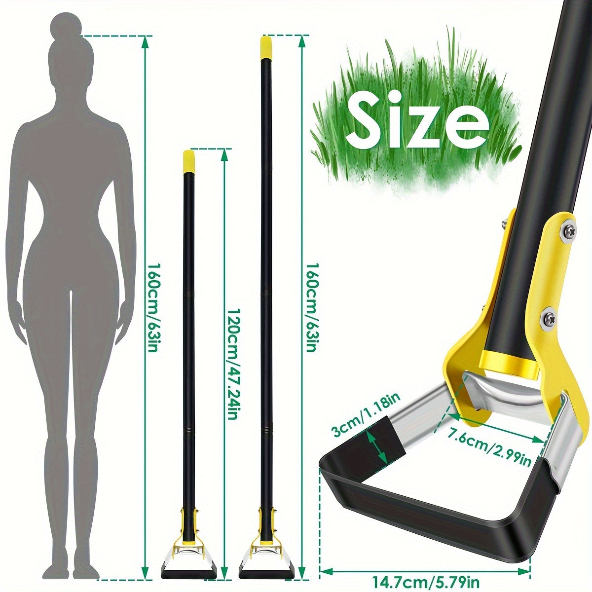 Stainless Steel Ergonomic Garden Tool with Triangular Head – For Weeding and Soil Cultivation