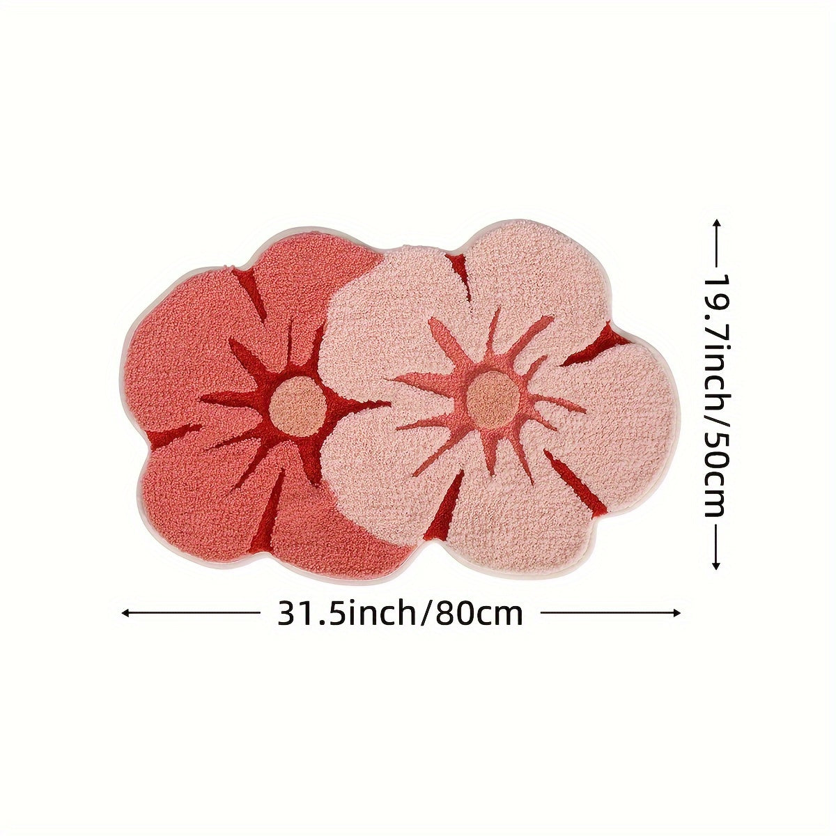 Fluffy Flower Bathroom Rug – Absorbent and Soft for Extra Comfort