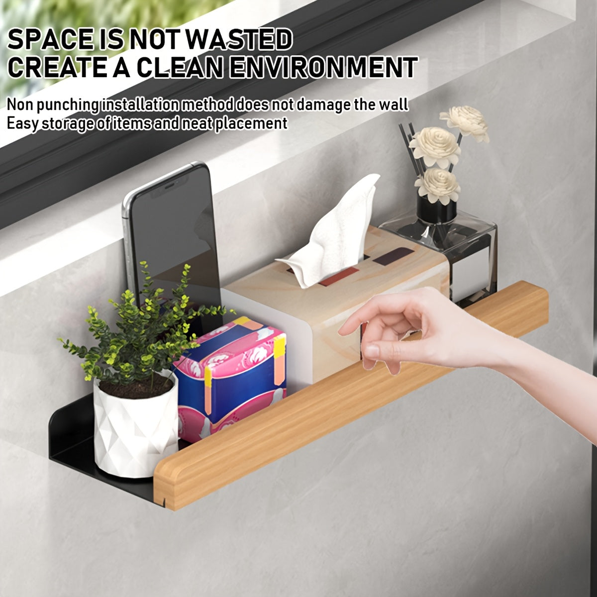 Stylish Wall Shelf Toilet Paper Holder – Perfect for Bathroom Organization