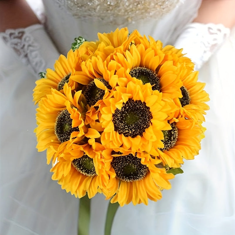 Set of 11 Vibrant Sunflowers – Perfect for Autumn, Weddings, and Garden Decoration