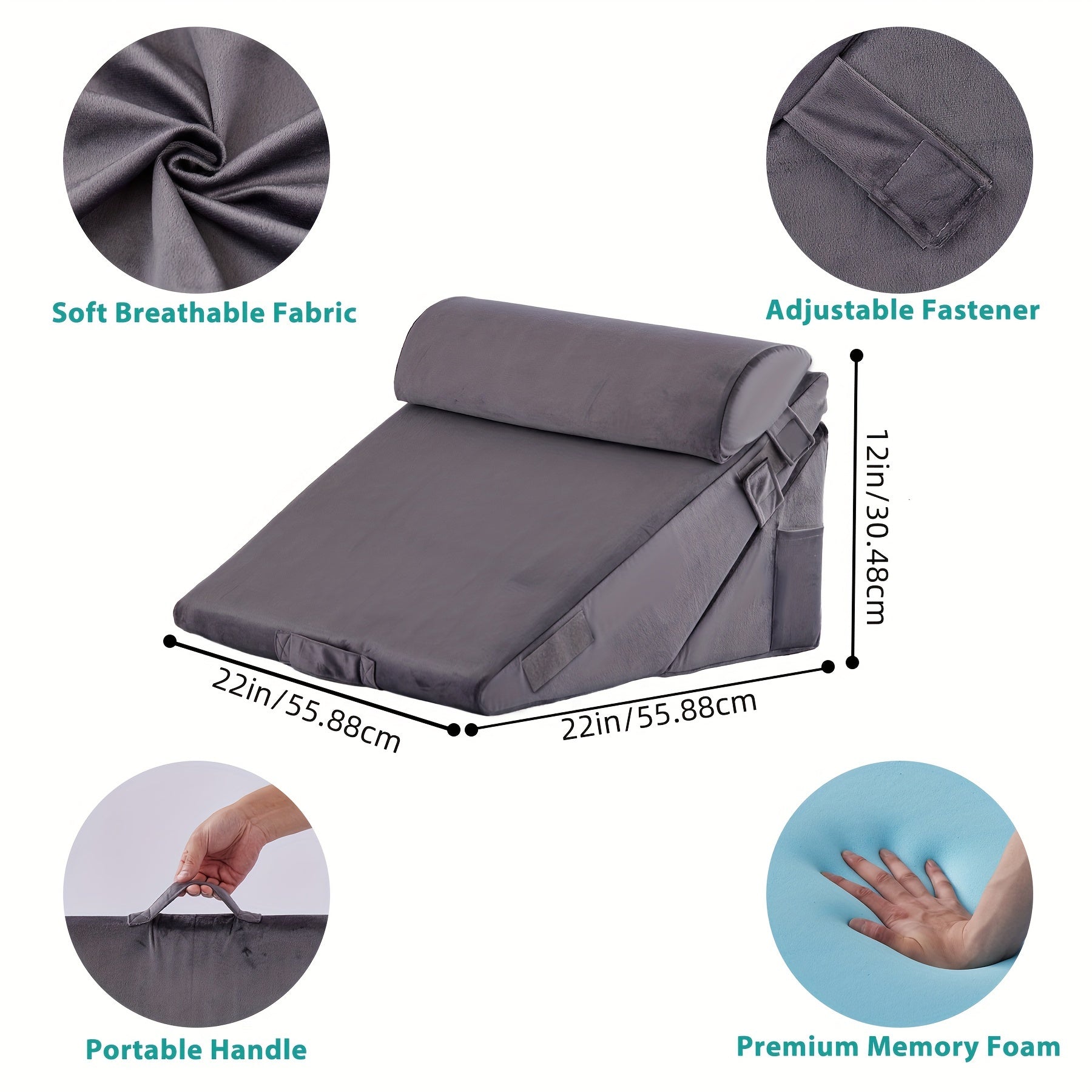 RelaxPlus Adjustable Bed Wedge Pillow – Comfort and Support for Recovery