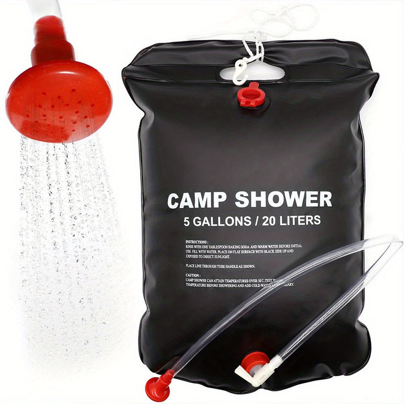 Portable Camping Shower – 20L Capacity with Removable Hose and Shower Head for Outdoor Adventures
