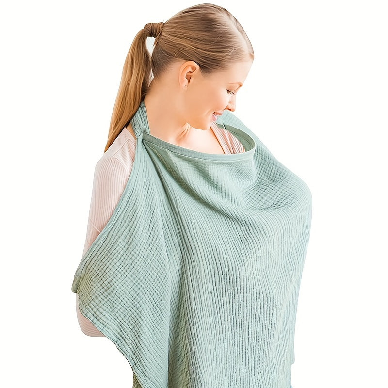 Breathable Nursing Blanket with Rigid Hoops - Multifunctional Mother Apron for Nursing and High Chair