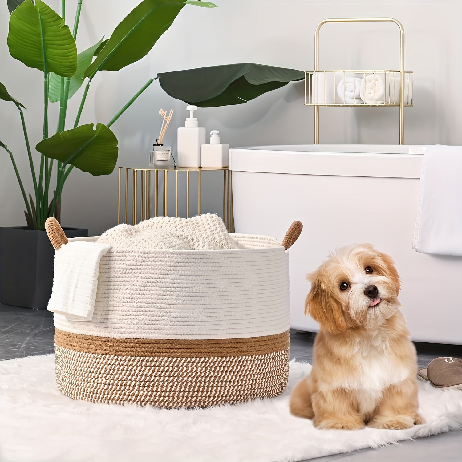 Boho Cotton Storage Basket - Stylish and Practical Solution