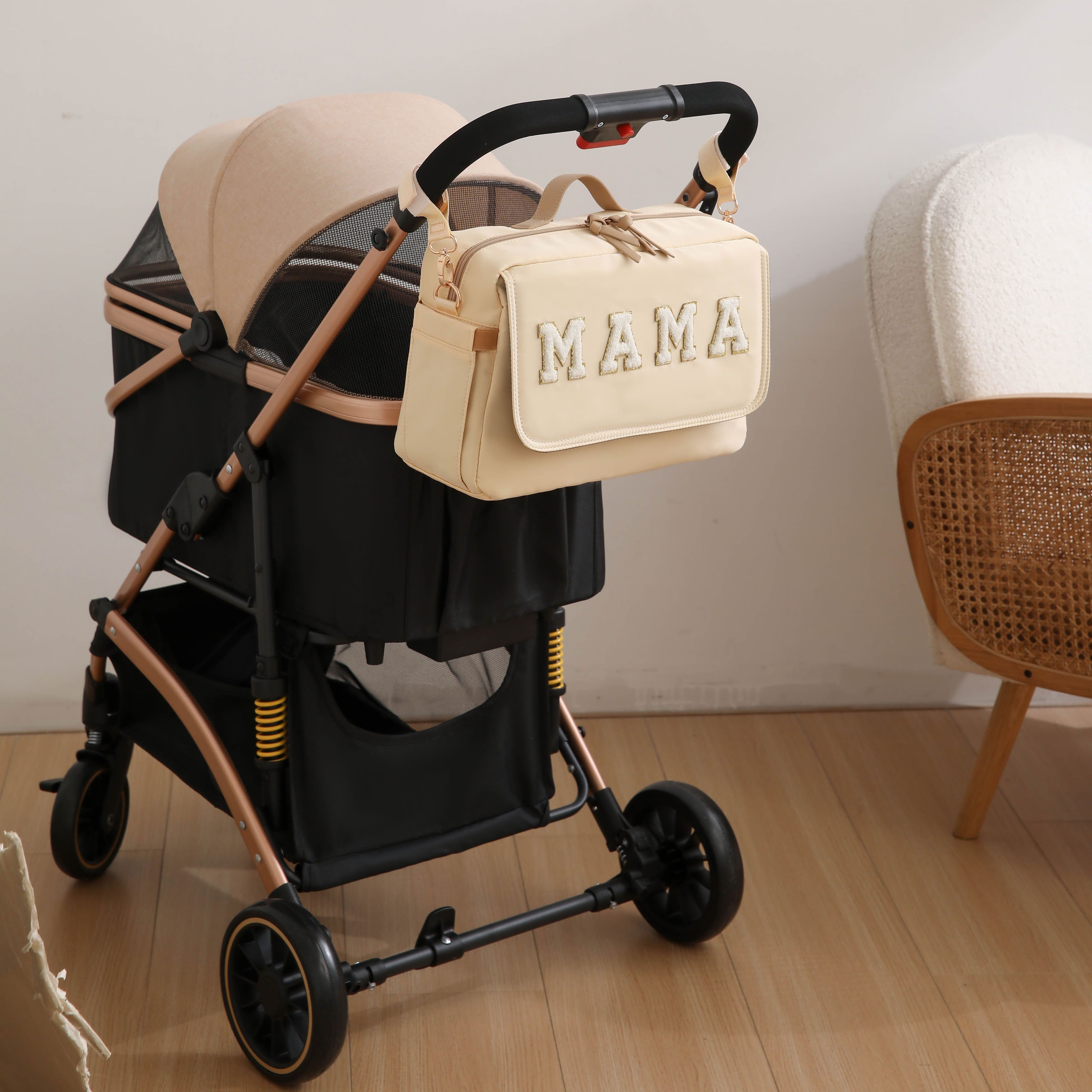 Universal Baby Stroller Organizer Bag – With Insulated Cup Holder and Removable Phone Case