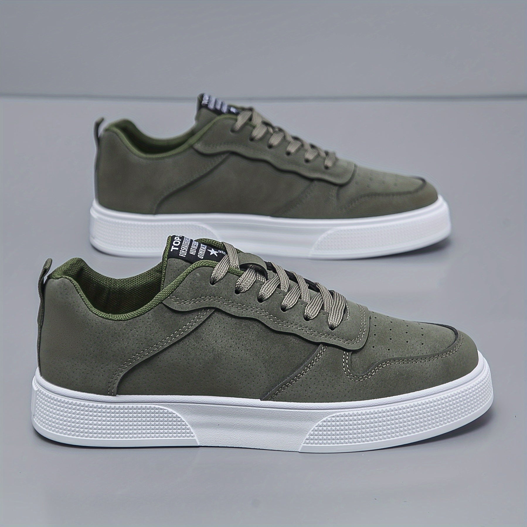 Men's Low-Top Sneakers – Comfortable and Durable with White PVC Sole