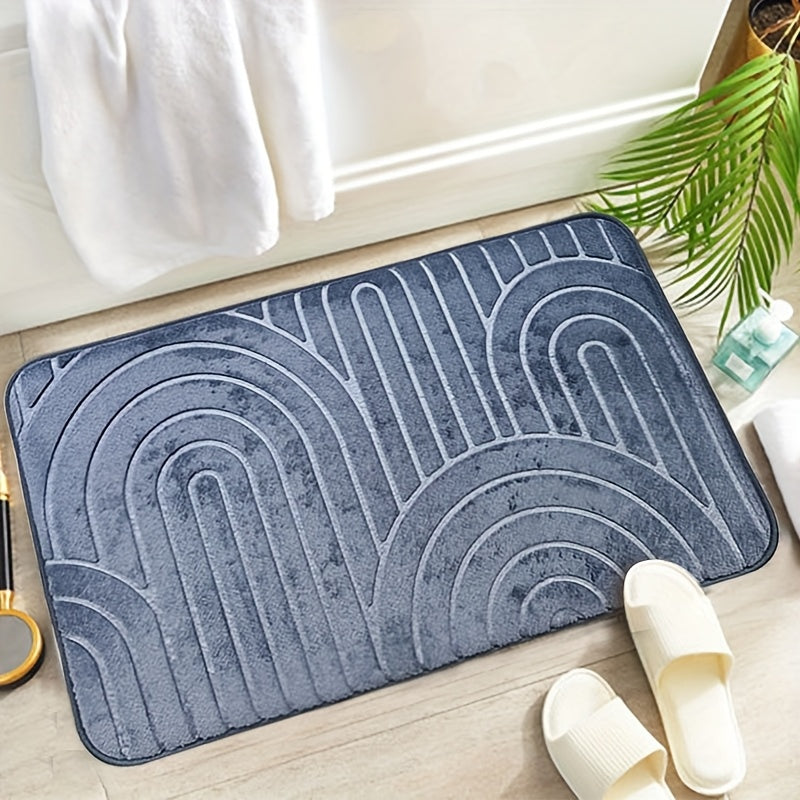 Geometric Non-Slip Bathroom Mat – Comfortable and Stylish for Your Bathroom