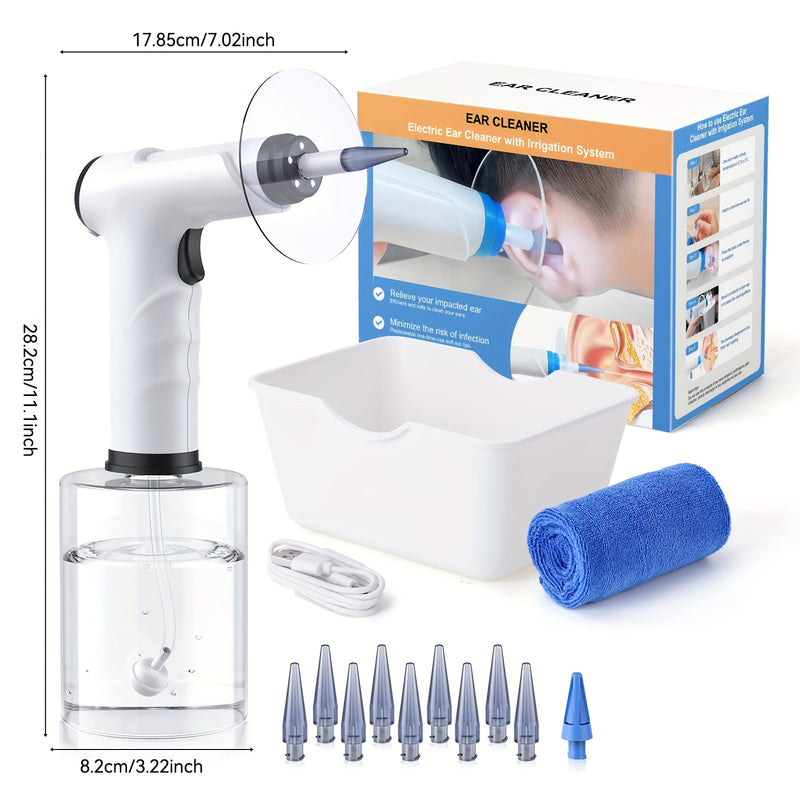 Electric Ear Cleaning Set – Safe Irrigation System with Disposable Nozzles