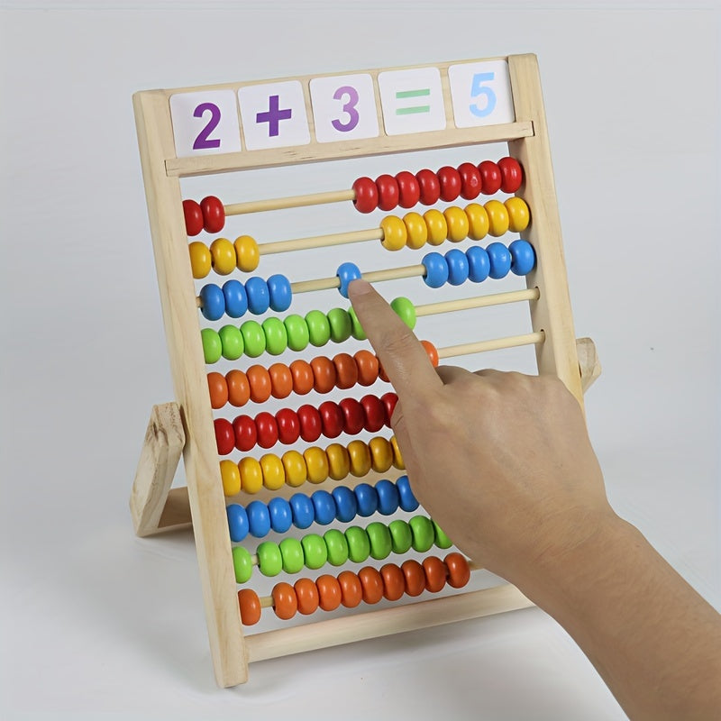Educational Wooden Abacus – Learn Addition and Subtraction with Colorful Beads
