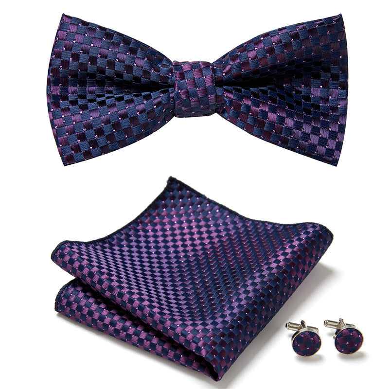 Elegant Bow Tie Set – Handcrafted with Matching Accessories