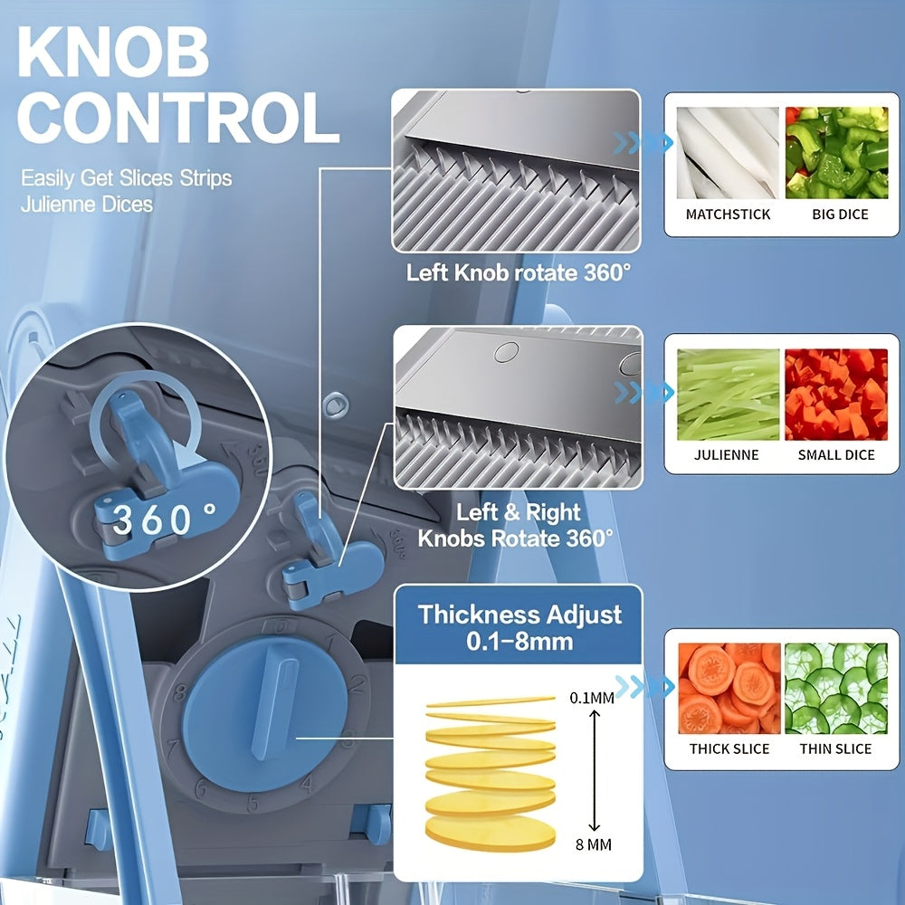 Multifunctional Vegetable Slicer – Safe, Adjustable, and with Large Capacity