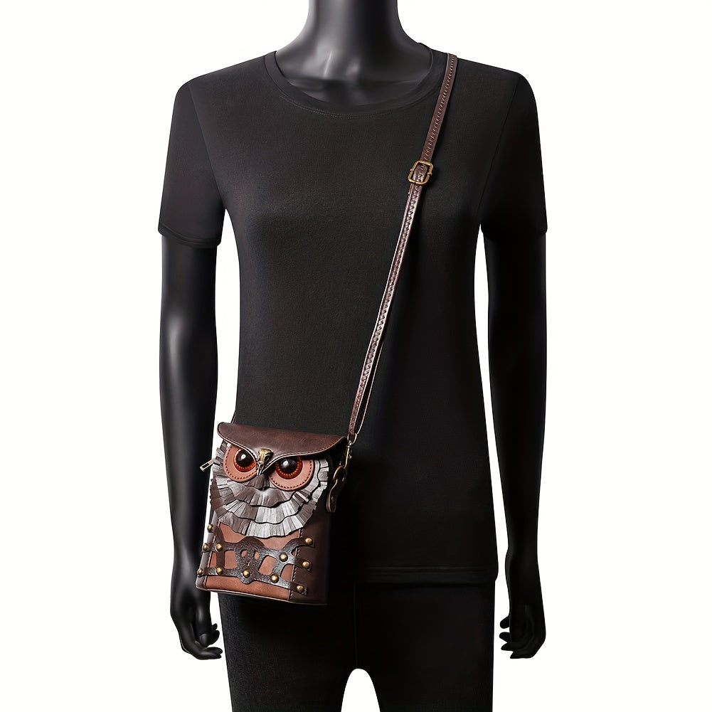Steampunk Owl Mini Shoulder Bag – Stylish and Functional