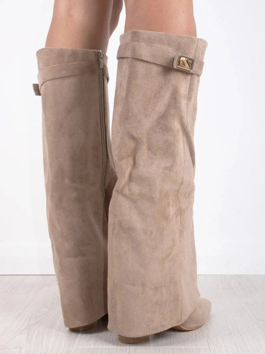 Luxe Suede Over-the-Knee Boots for Women – Comfort and Class