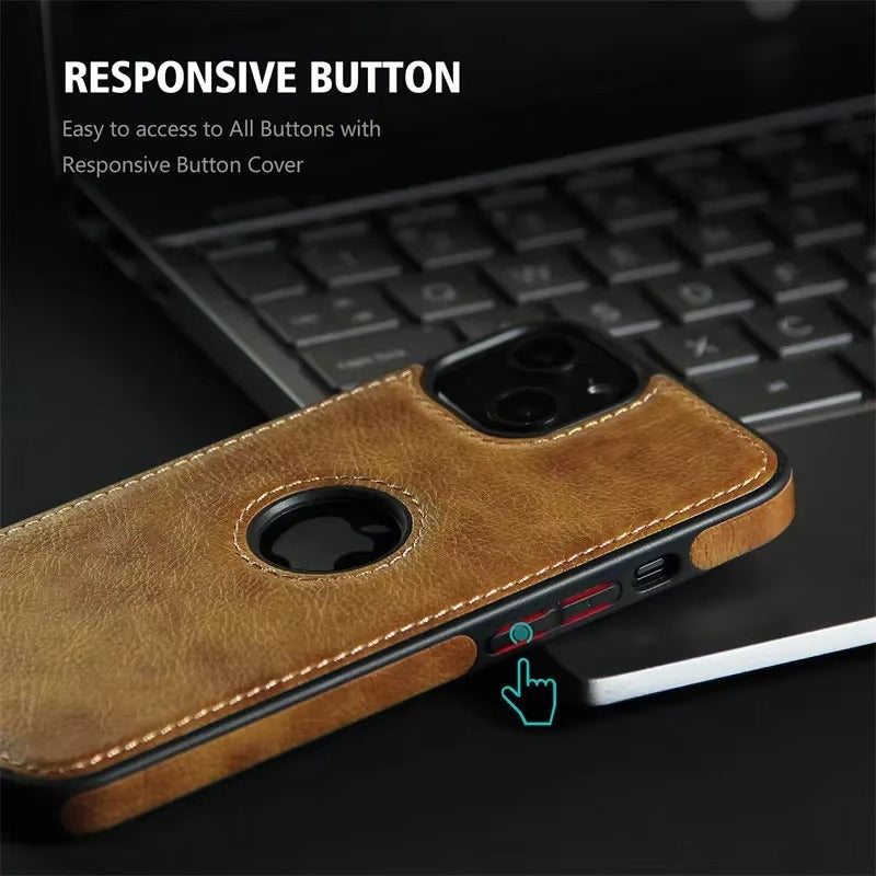 Luxury Leather iPhone Case – Business & Protective