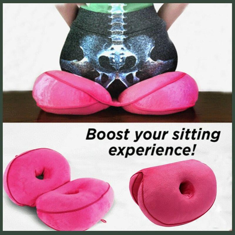 DualComfort Seat Cushion – Ergonomic Support for Back and Hips