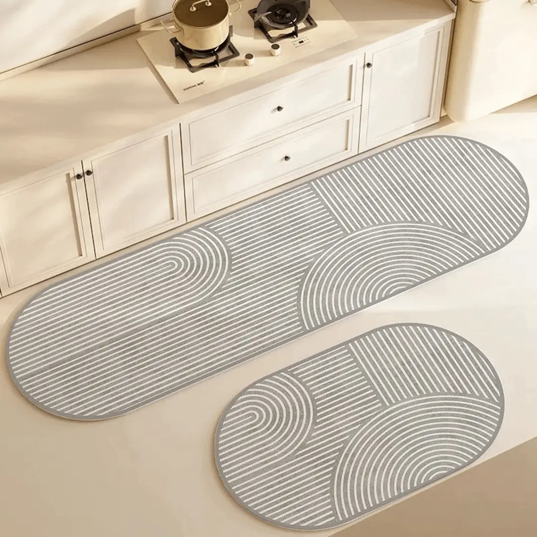 Oval Kitchen Mat – Absorbent and Non-Slip for Dry and Safe Floors