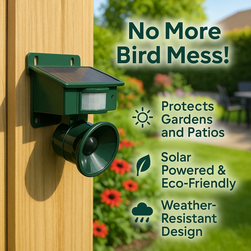 GardenGuard Bird Repeller – Smart Motion Sensor for a Peaceful Garden