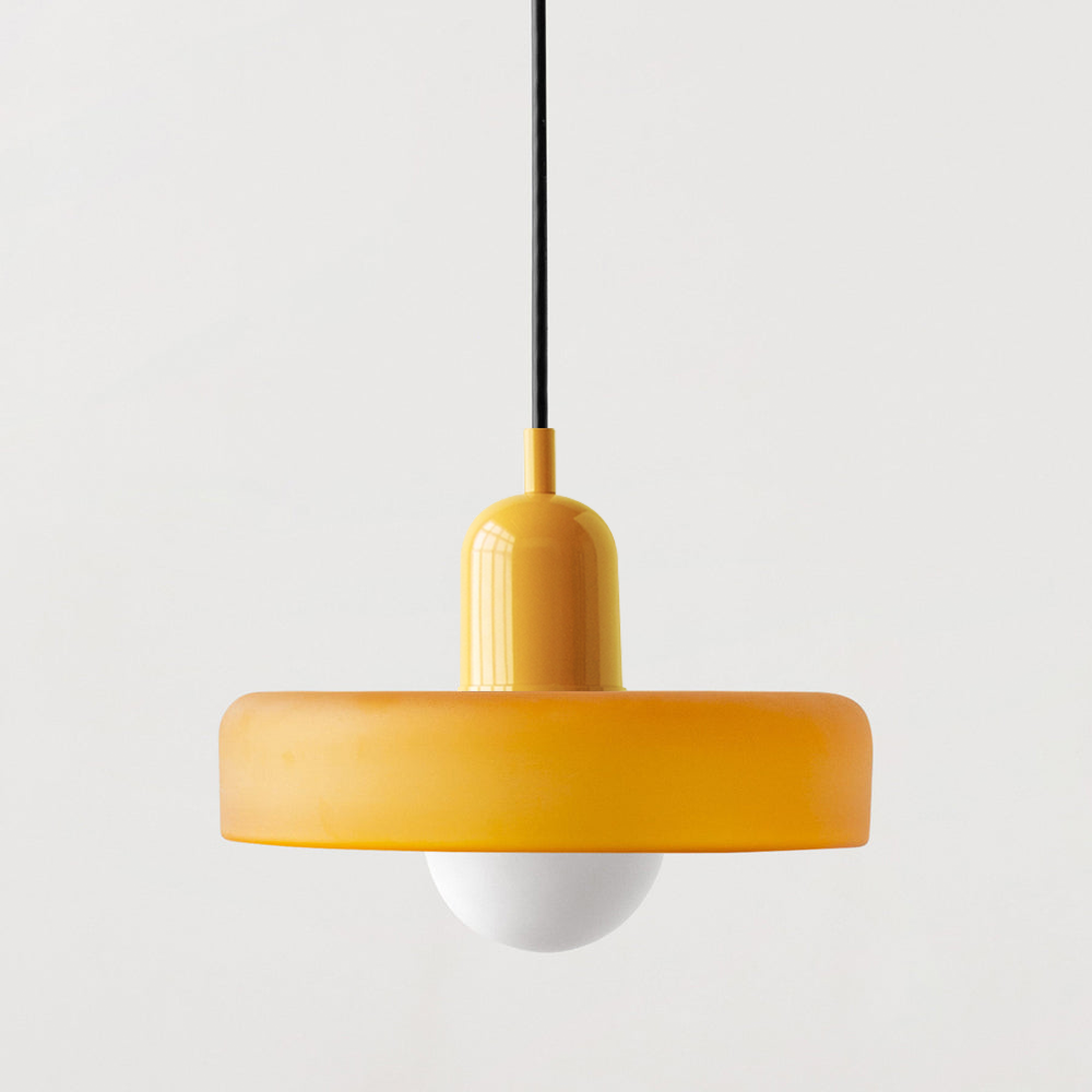 ColorLoop Pendant – Artistic Bauhaus Hanging Lamp with Warm Light