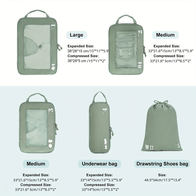 TravelSmart Compression Travel Organizer Set – Efficient Luggage Solution