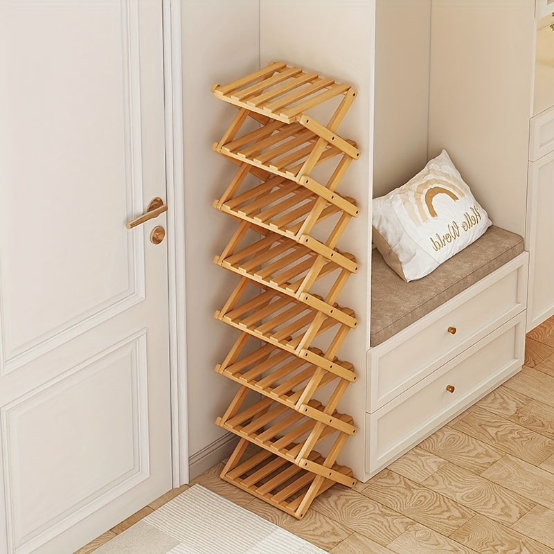 Smart Bamboo Shoe Rack – Compact and Practical for Any Entryway