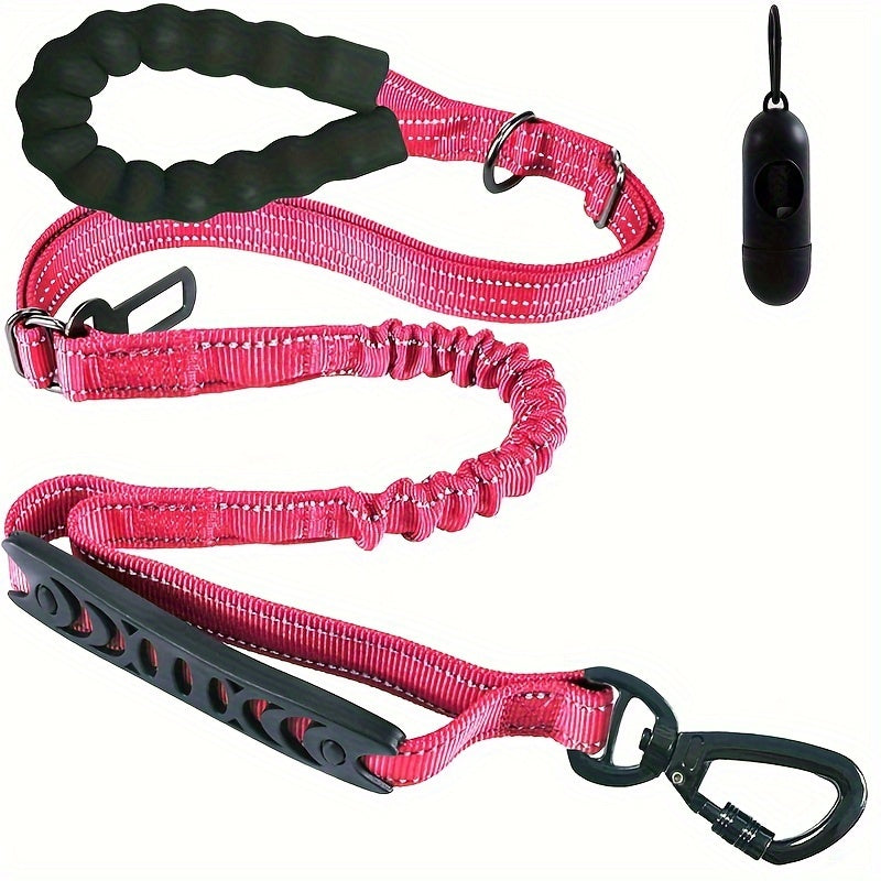 Adjustable Bungee Dog Leash – Shock Absorbing and Reflective for Large Dogs