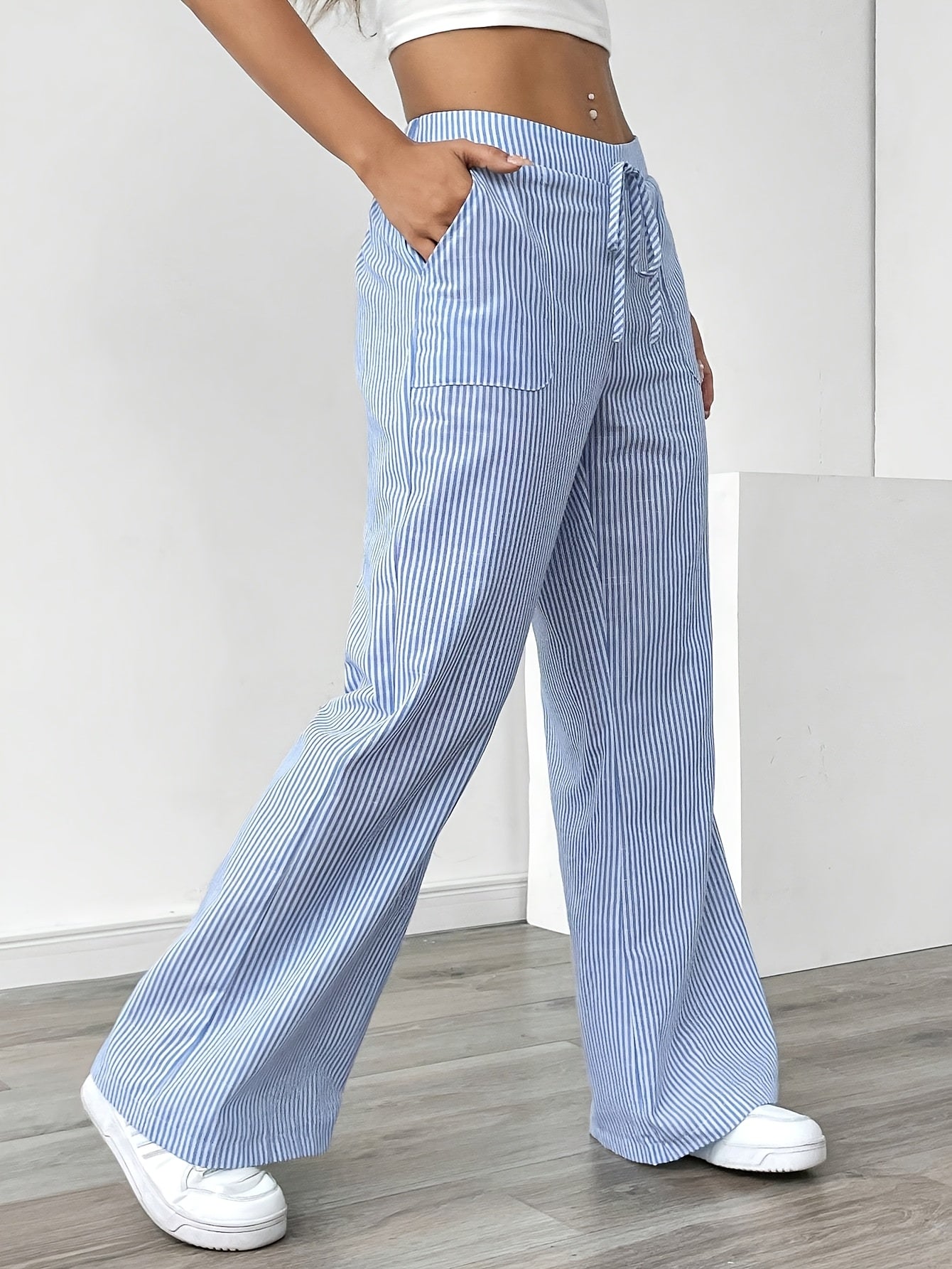 Ladies Wide Leg Trousers - Casual Comfort with Style