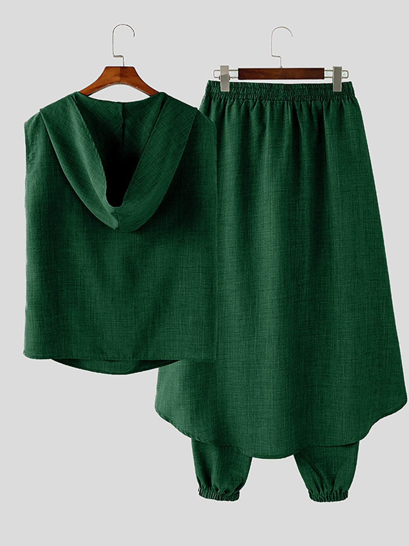 Cool Mid-Length Men's Set – Sleeveless Vest and Baggy Pants