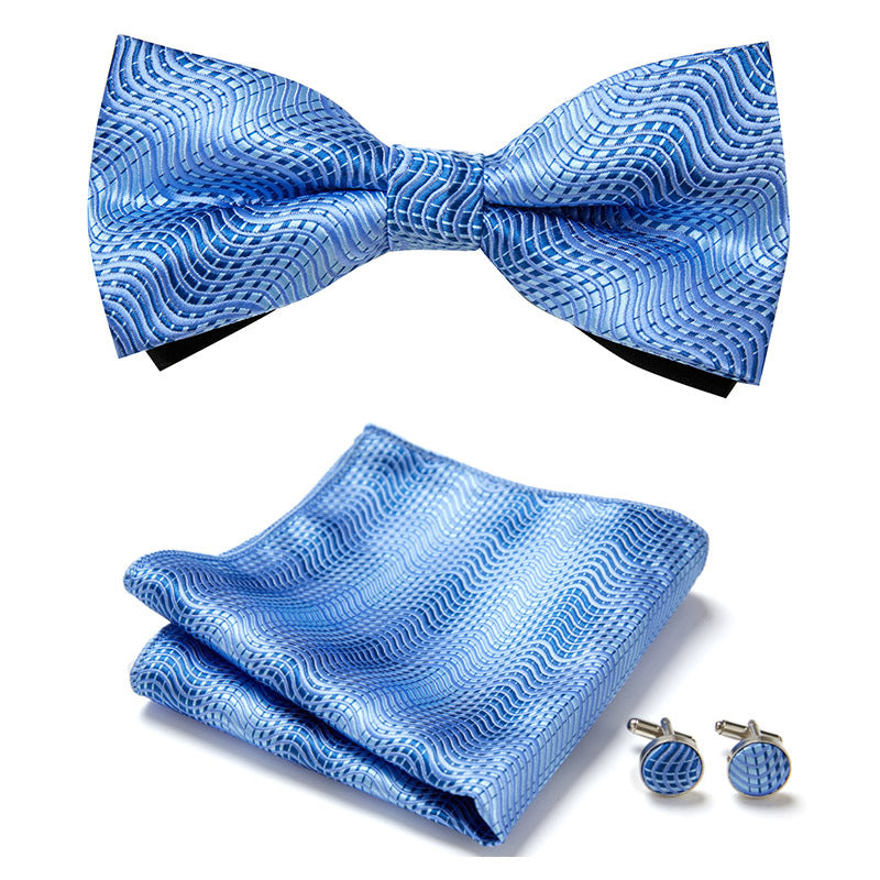 Elegant Bow Tie Set – Handcrafted with Matching Accessories