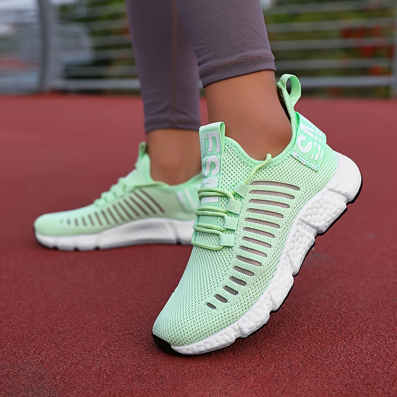Breathable Knit Platform Sneakers for Women – Comfortable and Trendy