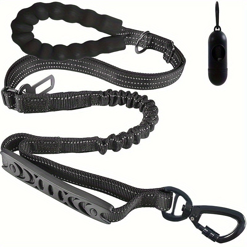 Adjustable Bungee Dog Leash – Shock Absorbing and Reflective for Large Dogs